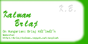 kalman brlaj business card